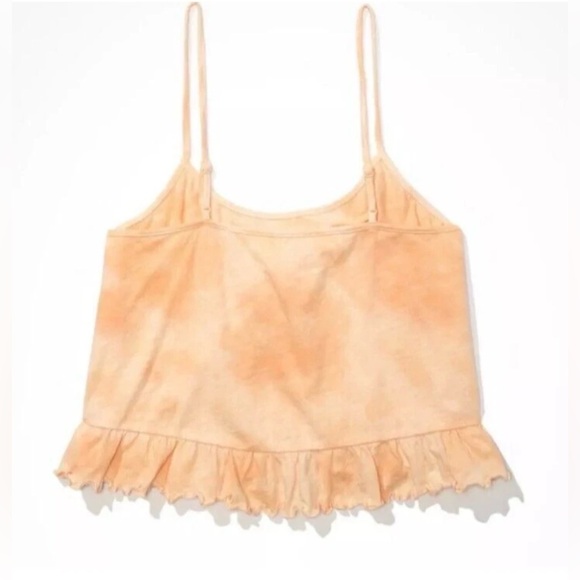 AE Cropped Relaxed Cami Orange Tank Top
Tie Dye Peplum Ruffle
Size Small
NEW - Picture 4 of 5